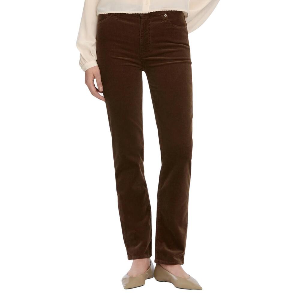 NEW FRAME le sleek straight corduroy in bitter chocolate